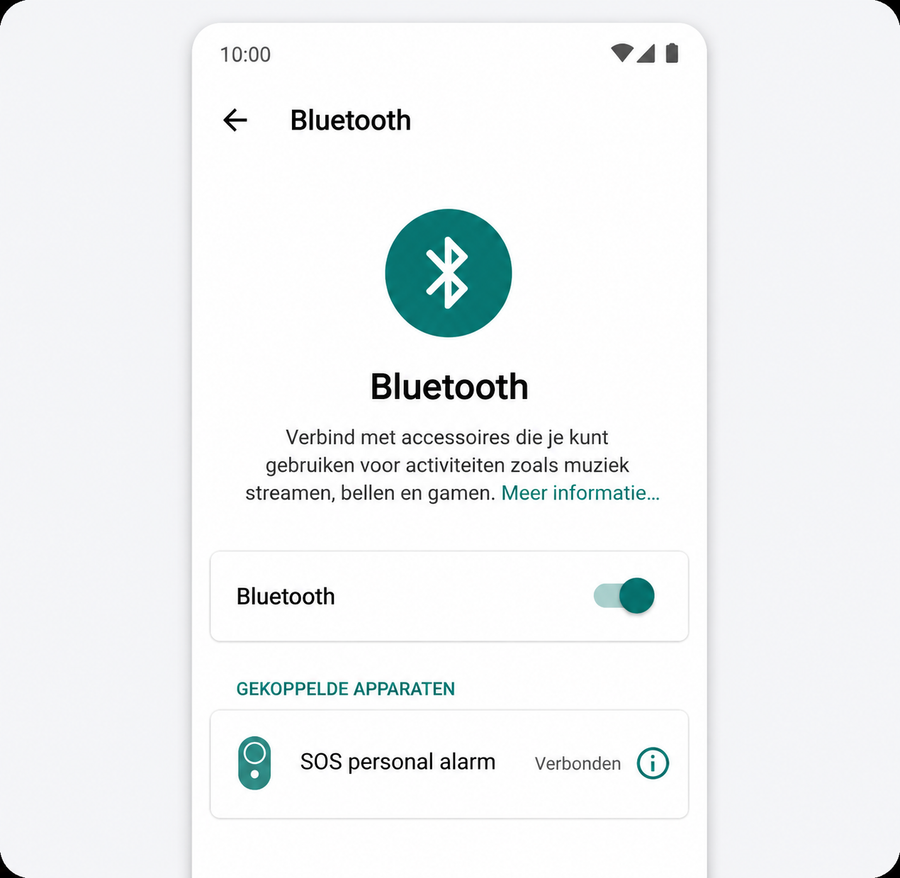 Stap 1 — Verbind het alarm via Bluetooth