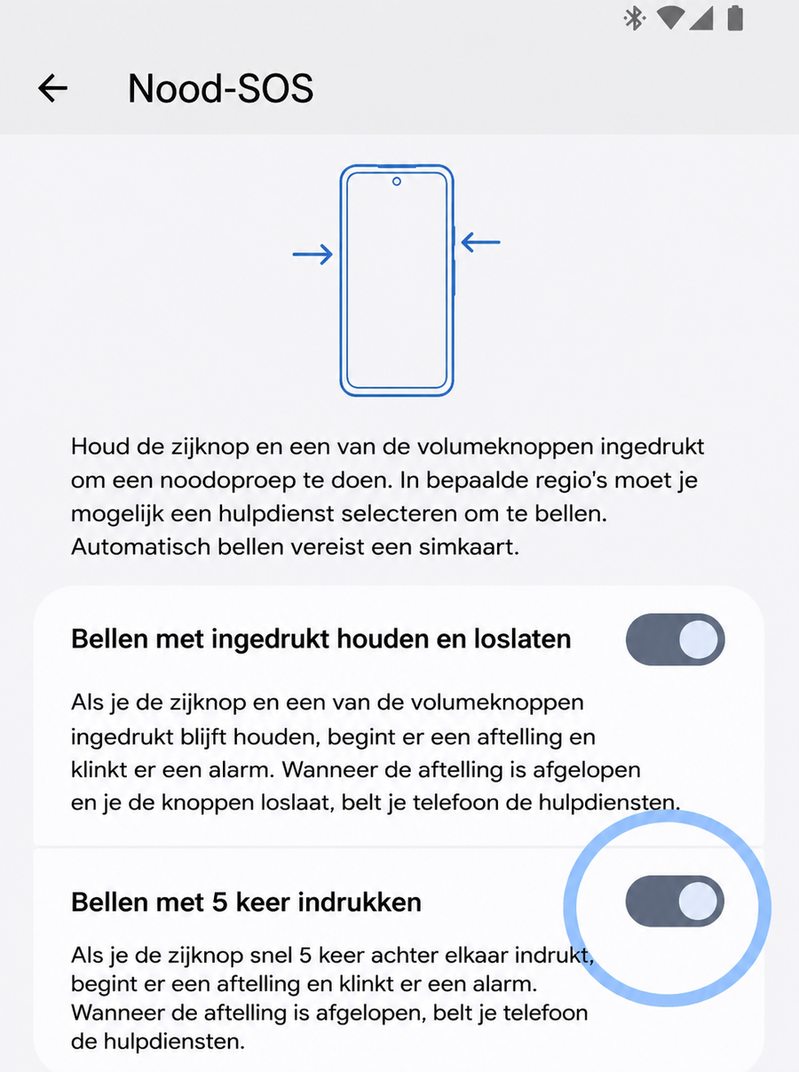 Stap 2 — Stel Nood-SOS in